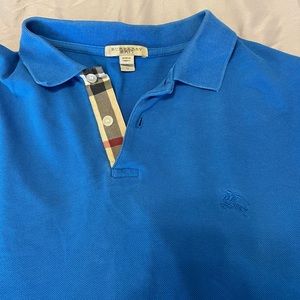 100% real Burberry blue polo